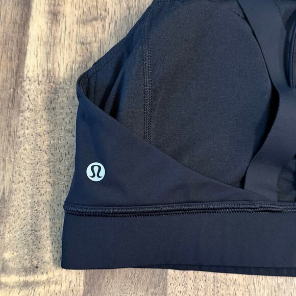 Lululemon Strong at Heart Bra High Neck Criss Cross Medium Support C/D Cup Black - Picture 6 of 8